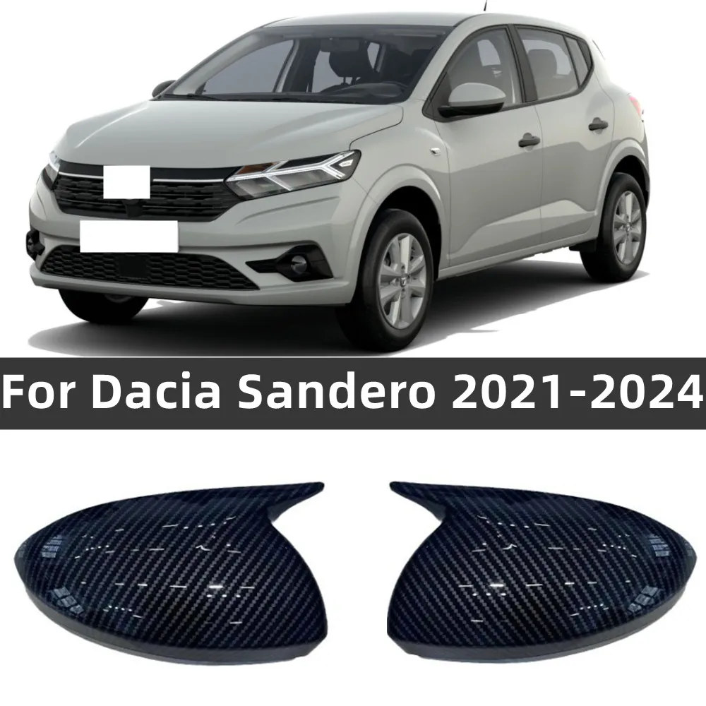 

For DACIA SANDERO III 2021-2024 Horn Car Rearview Side Mirror Cover Wing Cap Exterior Door Rear View mirror cover Accessories