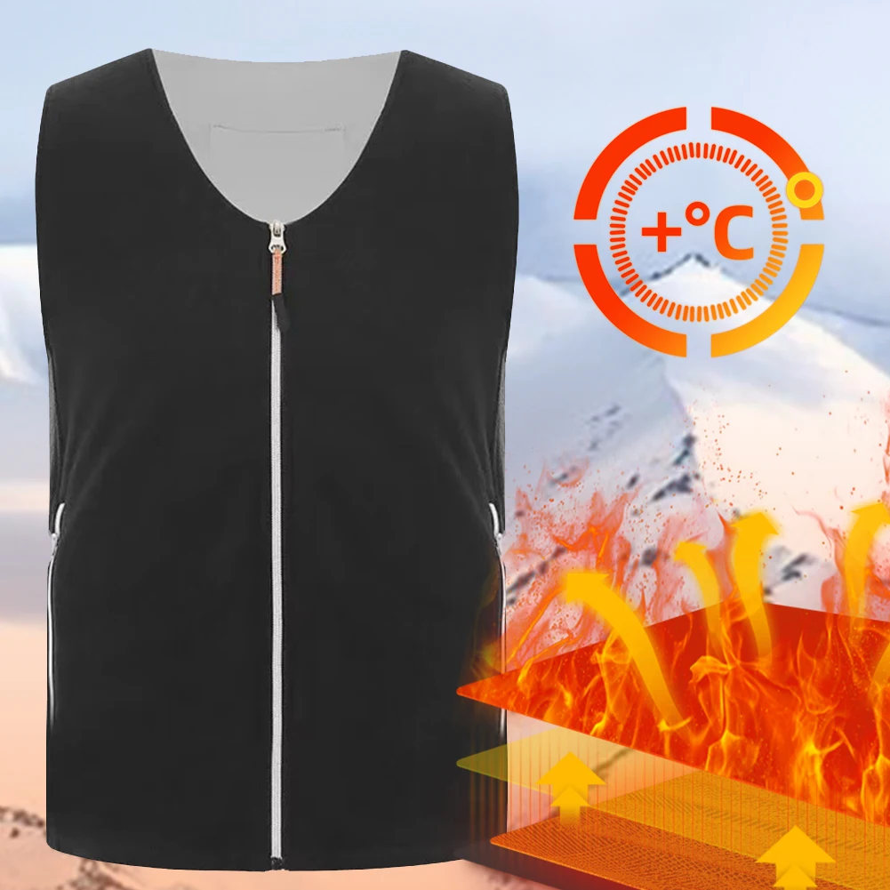 التدفئة سترة الشتاء في الهواء الطلق سترة دافئة التدفئة الكهربائية الحرارية الملابس الدافئة للرجال والنساء التزلج في الهواء الطلق المشي لمسافات طويلة XL
