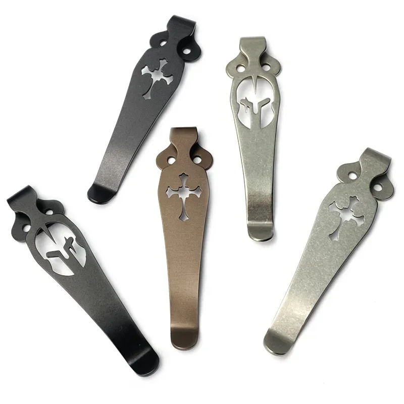 Titanium Pocket Clip 3-Hole Deep Carry for Spyderco C81/C10 Series Multi-Tool Accessory