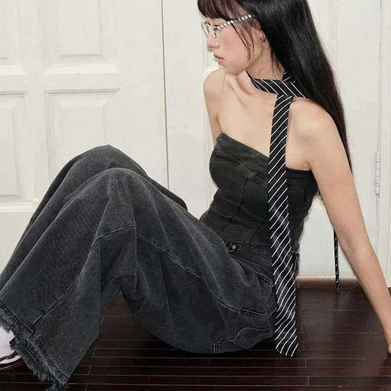 أزياء مخططة الضيقة ربطة عنق قابلة للتعديل 145 سم حقيبة حزام حزام الفرقة متعددة الاستخدامات للجنسين مكتب الأزياء الأساسية H7ef