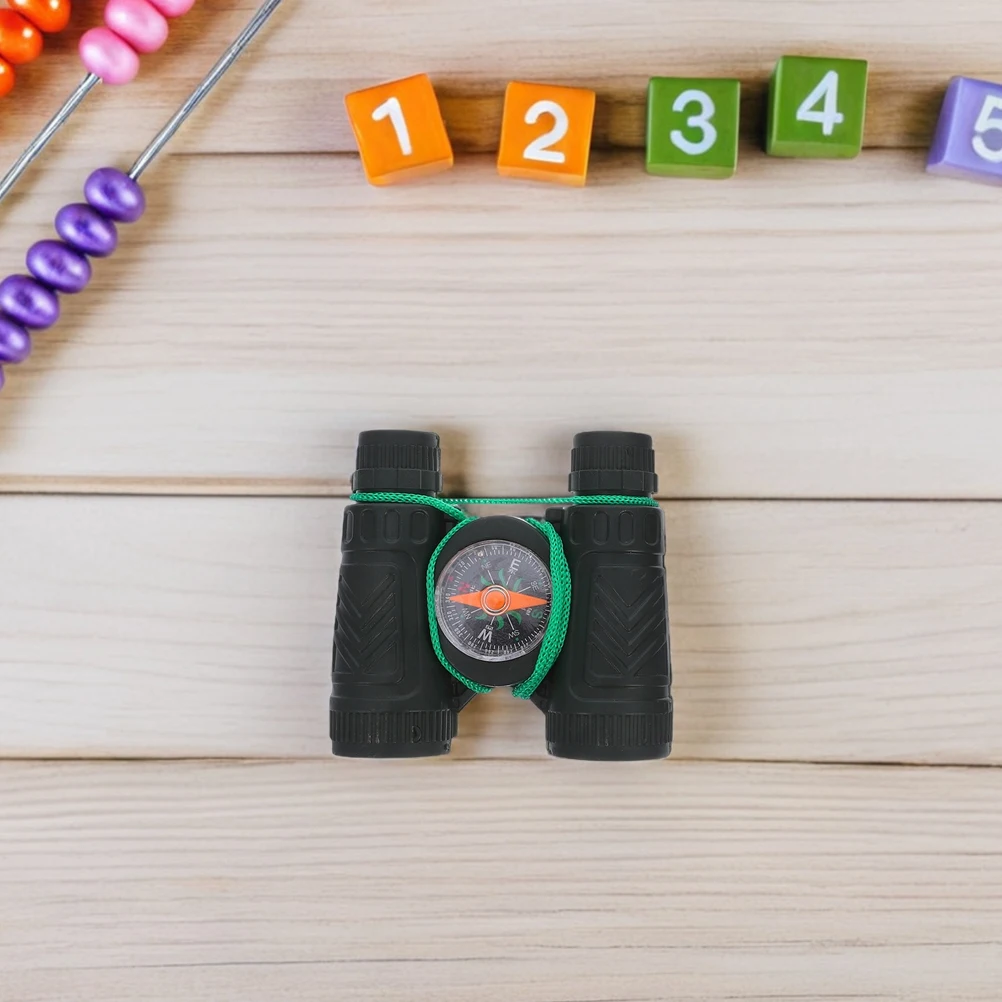 Mini télescope portatif Compact et léger pour enfants, jouet boussole intégrée, sangle colorée, poche pour tout-petits en plein air, 20 pièces