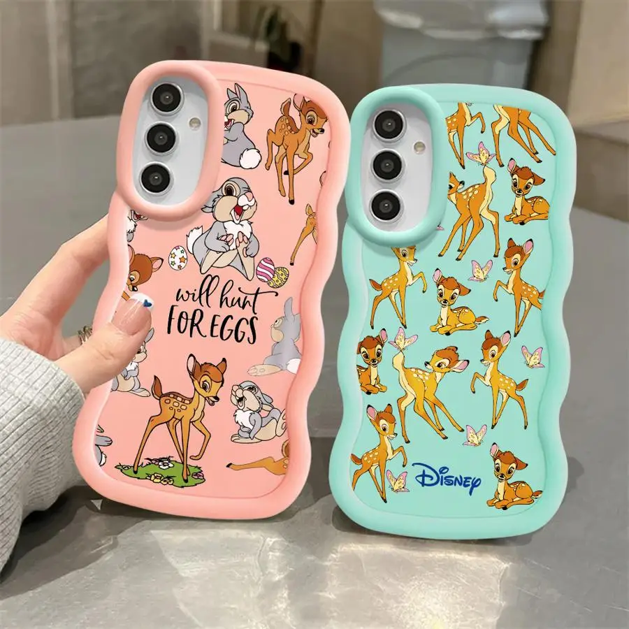 Funda de teléfono Disney Bambi para Samsung Galaxy A14 A13 A15 A23 4G A34 A33 A53 A25 A24 A54 A73 A35 A55 5G A11 Capa