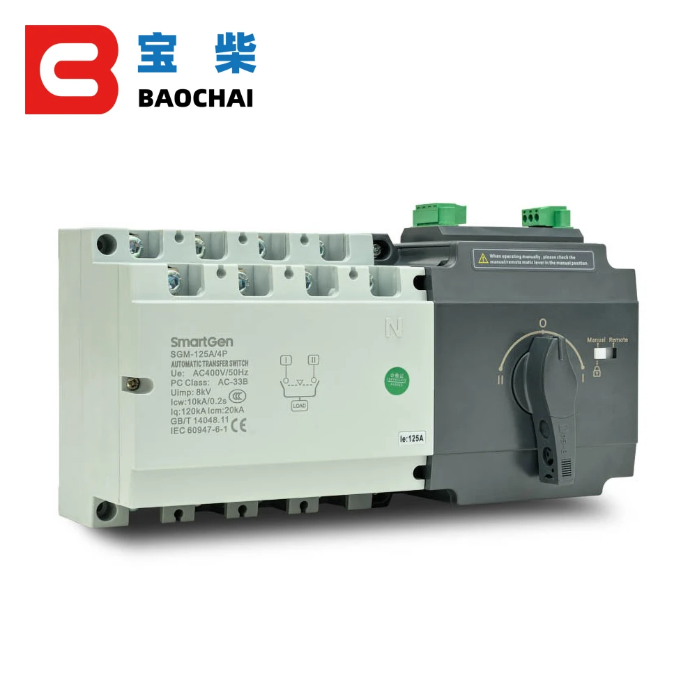 SmartGen SGM SGM-80A SGM-125A SGM-250A 63A 80A 125A 250A 4P (Genset Type) Motor type ATS switch