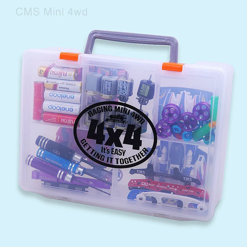 TAMIYA Mini Four-Wheel Drive Car Toolbox Storage Box Hand Portable Storage Box Easy Carry Accessories 3D printed parts