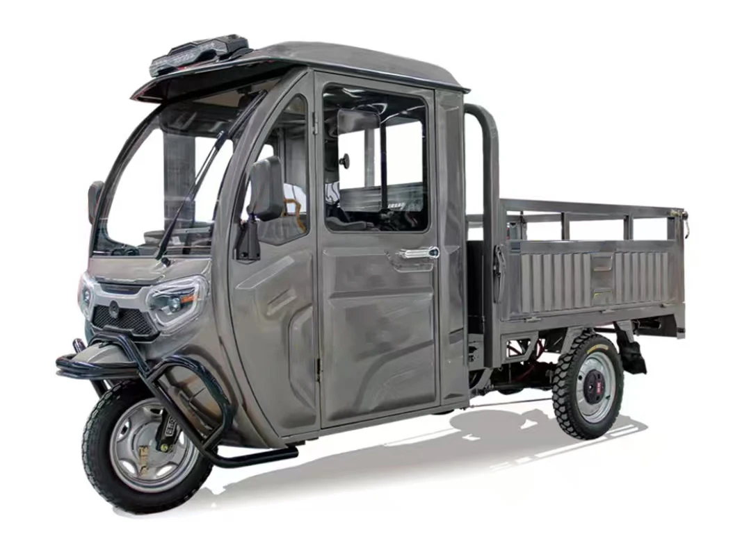 Cargo Electric 3-Wheel Tricycle with 60V Motor 1000W Power 400kg Capacity Open Steel Body EEC Certificate for Passenger Use 48V