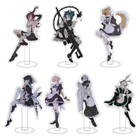 1Pc Anime Game Genshin Impact Xiao Venti Maid Character Card Cosplay Desktop Decoration Acrylic Standing Plate Boy'sGirl's Gifts