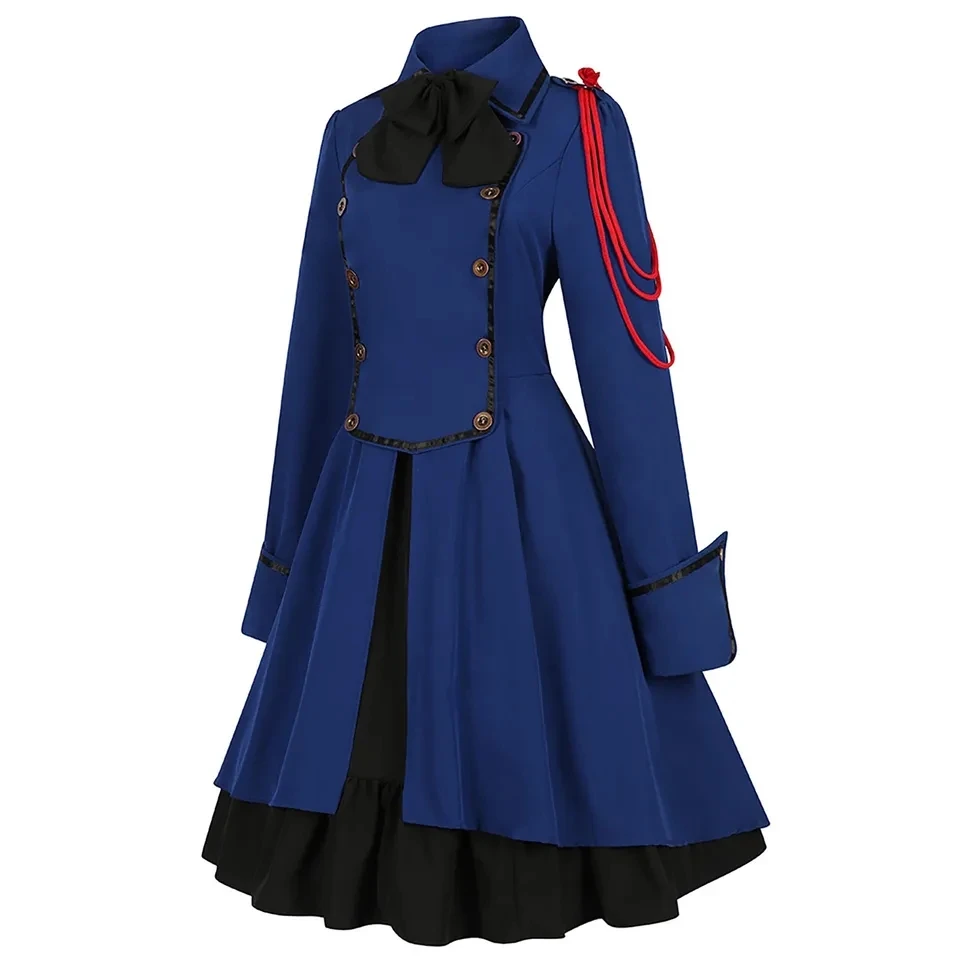 

Medieval Victorian Gothic Dress Vintage Renaissance Bow Princess Dresses For Women Plus Size Retro Steampunk Court Dress