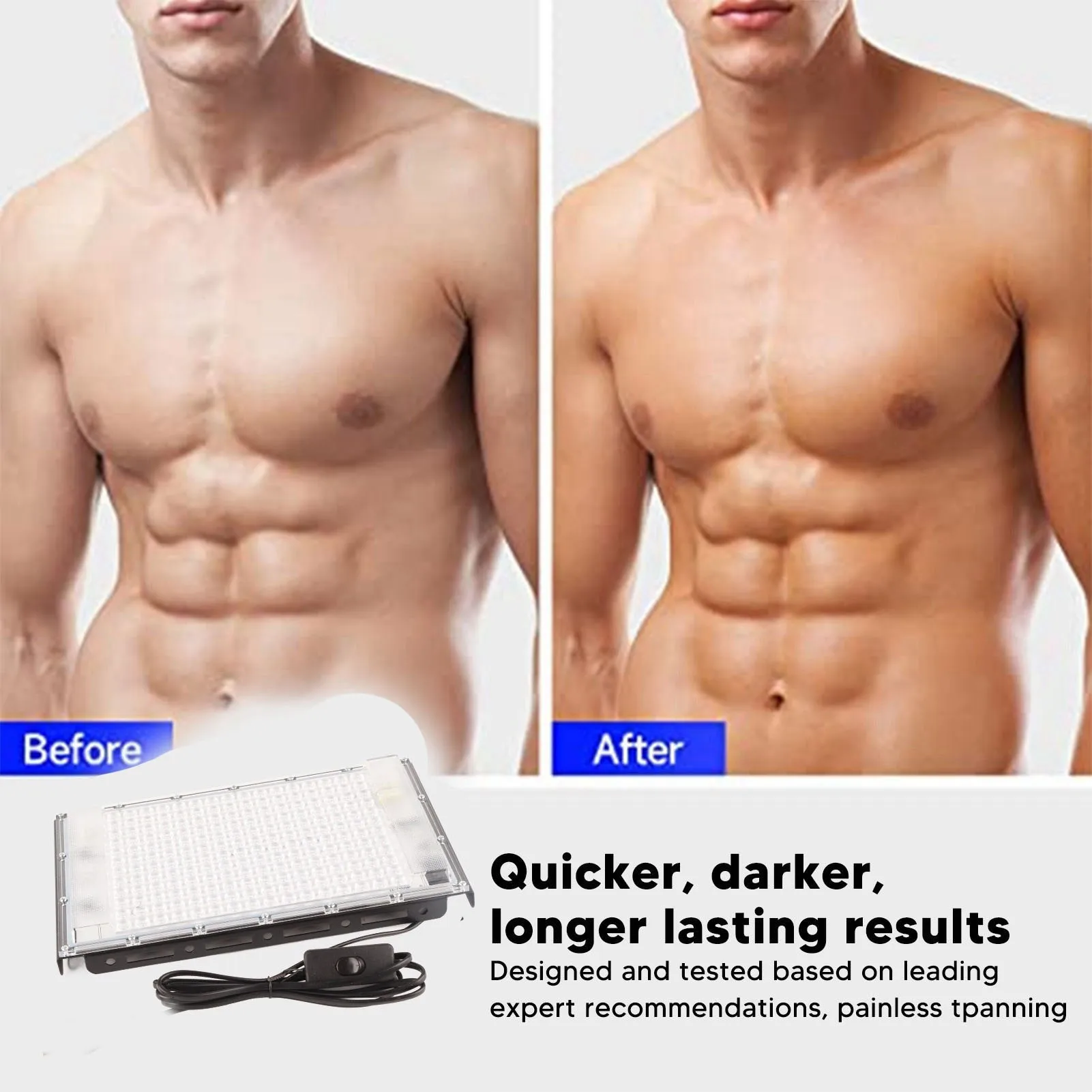 Tanning Light Tanning Lamp Light 45W Full Blue 192 LEDs with Switch Portable Tanning Light for Face Body Home Use