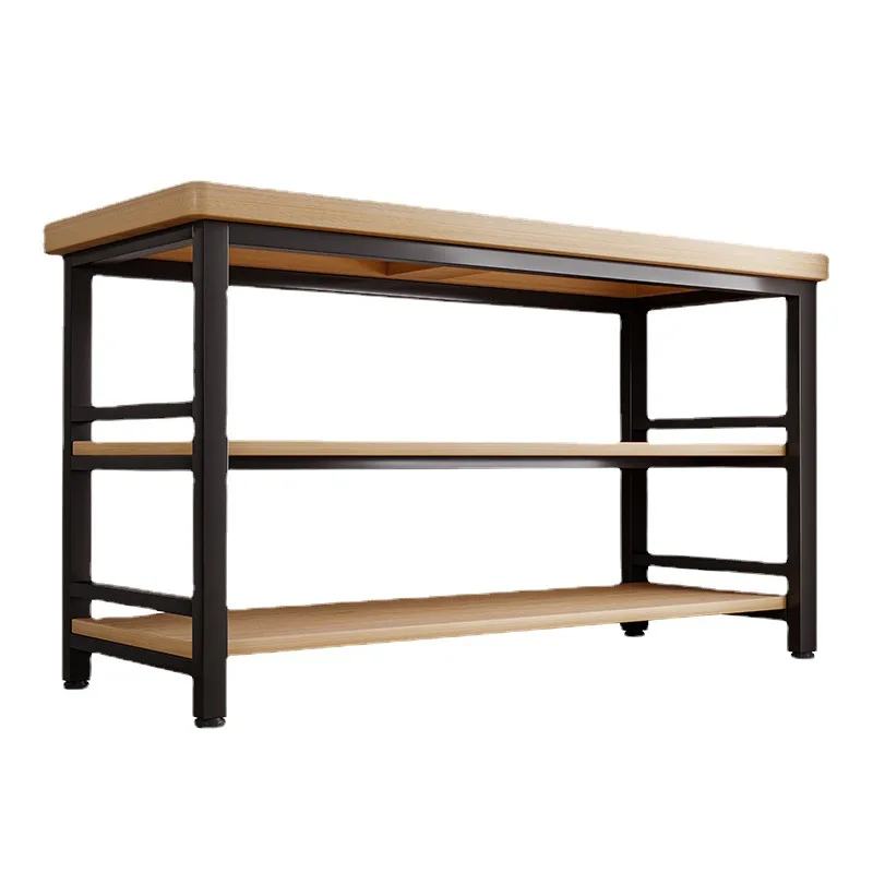 

Kitchen Shelf Floor-to-ceiling Multifunctional Vegetable Cutting Table Multi-layer Work Preparation Table Edge Locker