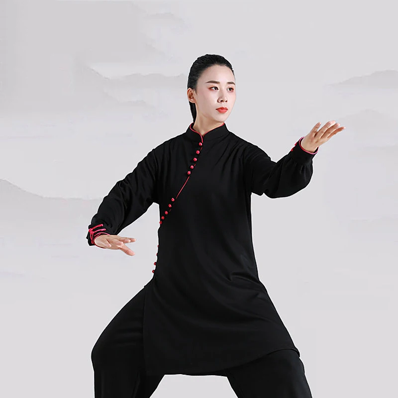 

Women's Striped Cotton Tai Chi Suit Thickened Lapel New Arrival Martial Arts Performance Wear Autumn/Winter for Adults