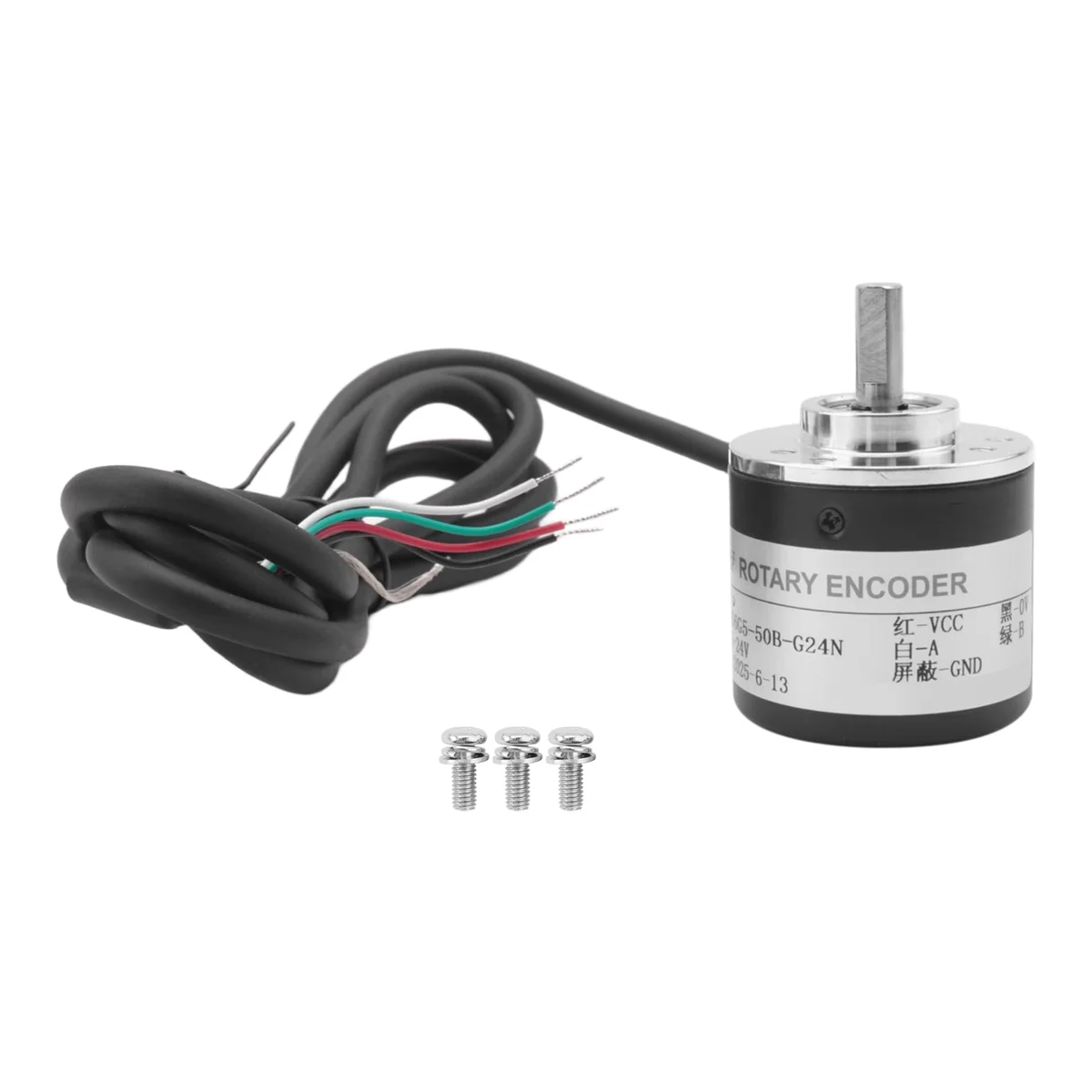 Hot Rotary Incremental Encoder 38S6G5-B-G24N AB 2-Phase Connection 50P/R 5-24V Solid Shaft DC Open Collector NPN Output