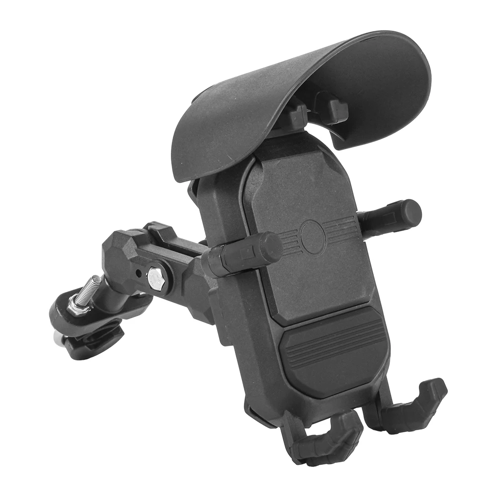 Handlebar Mobile Cell Phone Cradle Mount Bracket With Hat Cover Motorcycle Phone Holder 10-24V Rechargeable Scooter Bike 19-33mm