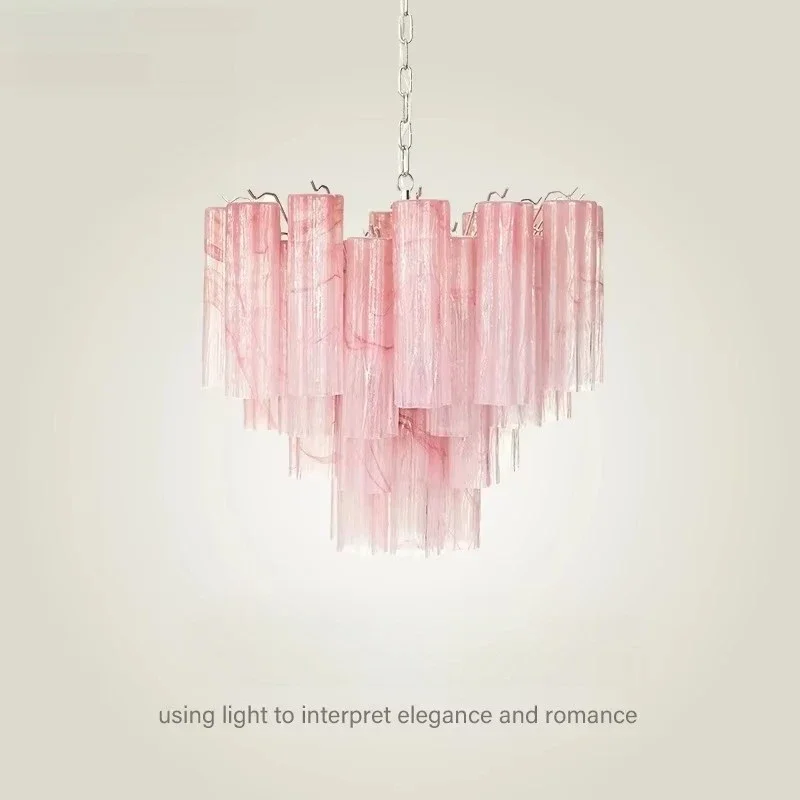 2026 Italy Murano Glass Chandelier Light For Living Room Bedroom Hotel Staircase Vintage Villa Lamp Pendant Light Home Decor Fix