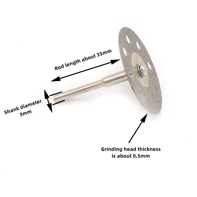 10PCS 3mm Shank Diameter Cutting Discs Cut-Off Wheel Blades Set For Dremel Rotary Tool