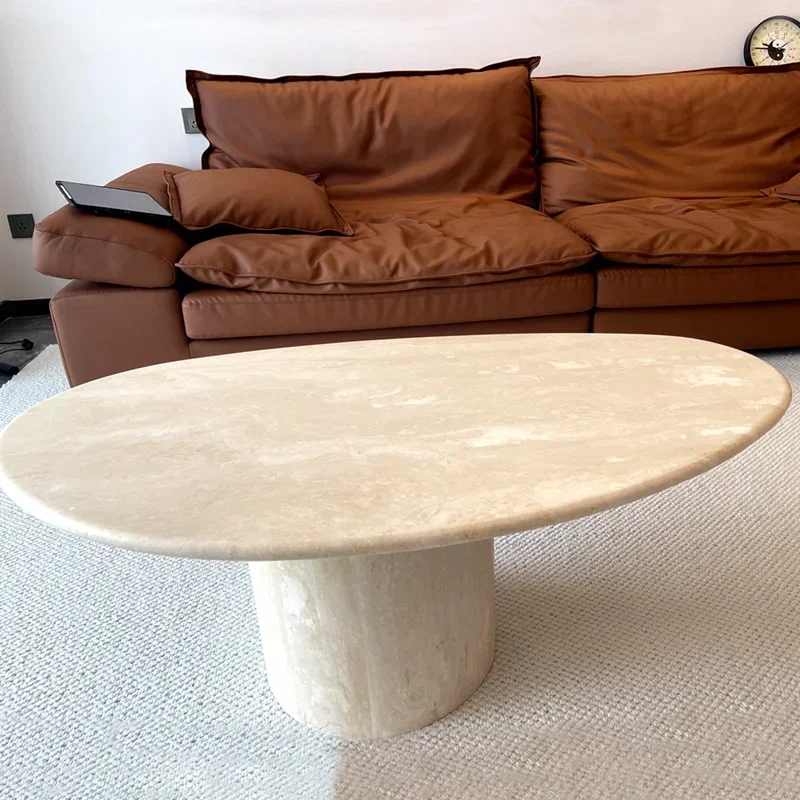 AA Chinese ancient style modern simple retro coffee table round heart shaped special shaped marble