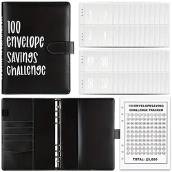 100 Envelope Challenge Binder Save Savings Challenges Loose-Leaf Binder Budget Binder With Cash Envelopes Money Organizer System
