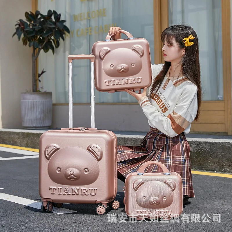 New Cartoon Travel Suitcase with Hand bag 20 inch Girls Trolley Bag Fashion Women Suitcase Rolling Luggage set