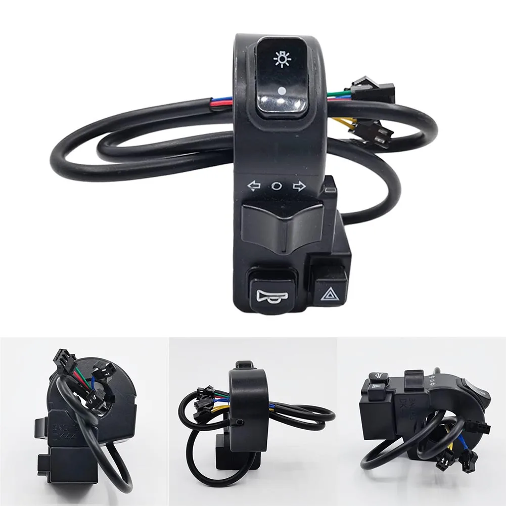 4-in-1 Electric Vehicle Multifunction Waterproof Combination Switch Universal Handlebar Horn 7/8 Inch 22MM Electric Scooter