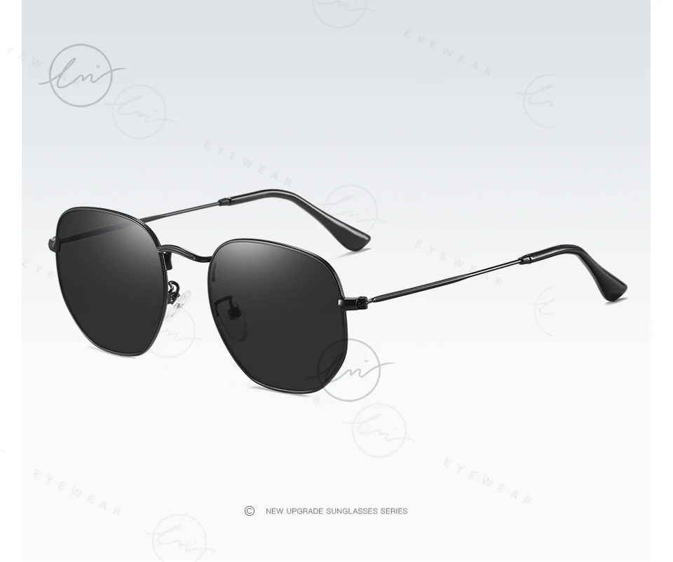 Lm Vintage ultraleichte Legierung kleine Rahmen Sonnenbrille Männer polarisierte Frauen trend ige Spiegel gläser Unisex UV400 Shades Gafas de Sol – Detail 7