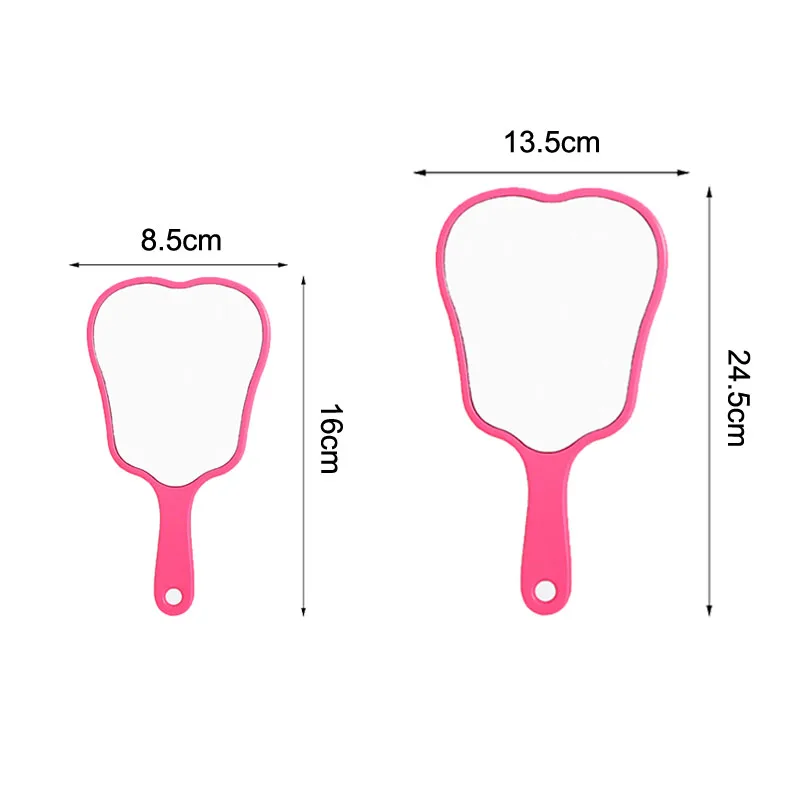新しいハンドミラー 携帯用化粧鏡 かわいい化粧歯型ハンドミラー ギフト HUAZJ10