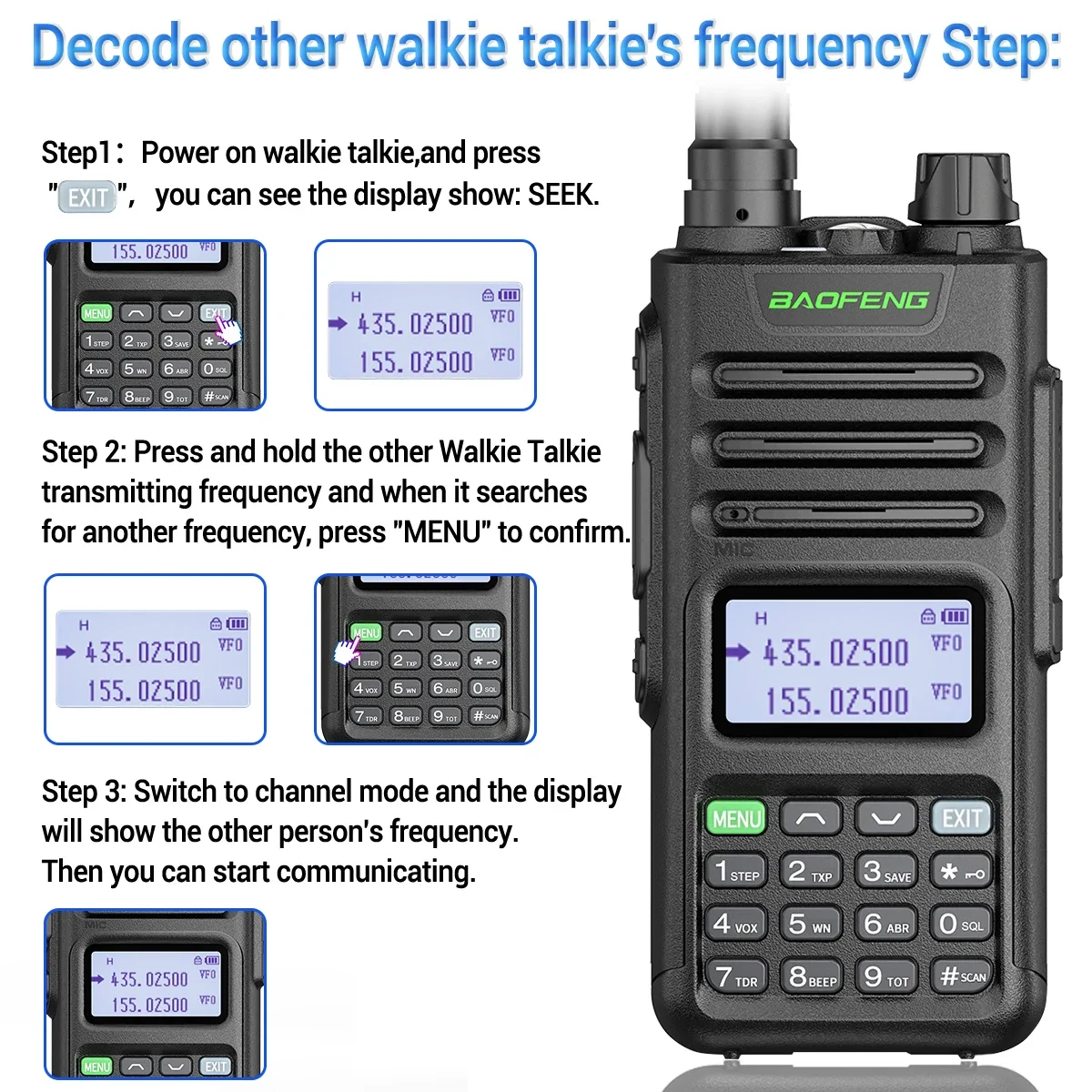 BaoFeng M-13 Pro Walkie Talkie Long Range Wireless Copy Frequency Air Band Type-C Charger High Power K5 Ham Two Way Radio