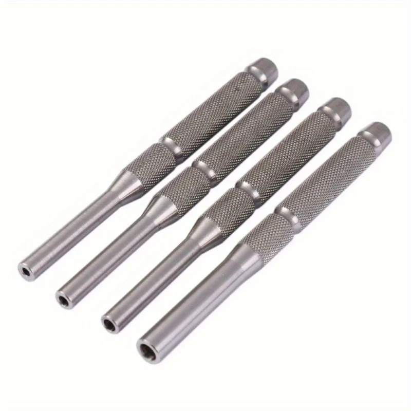 4pcs Punch Roller Tools Multi Size Hollow End Roll Pin Tool Pin Punching Set