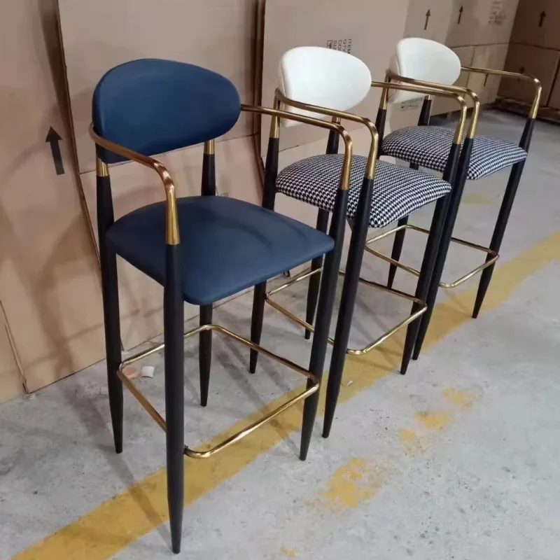 Luxuriöse Barhocker mit Rückenlehne, Thekenhocker, Barstuhl