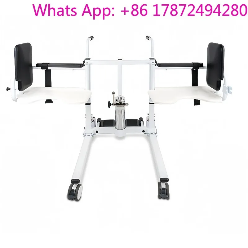 Hydraulic Elderly Patient Transfer Chair, Strong Bearing Capacity Commode Transport Chair