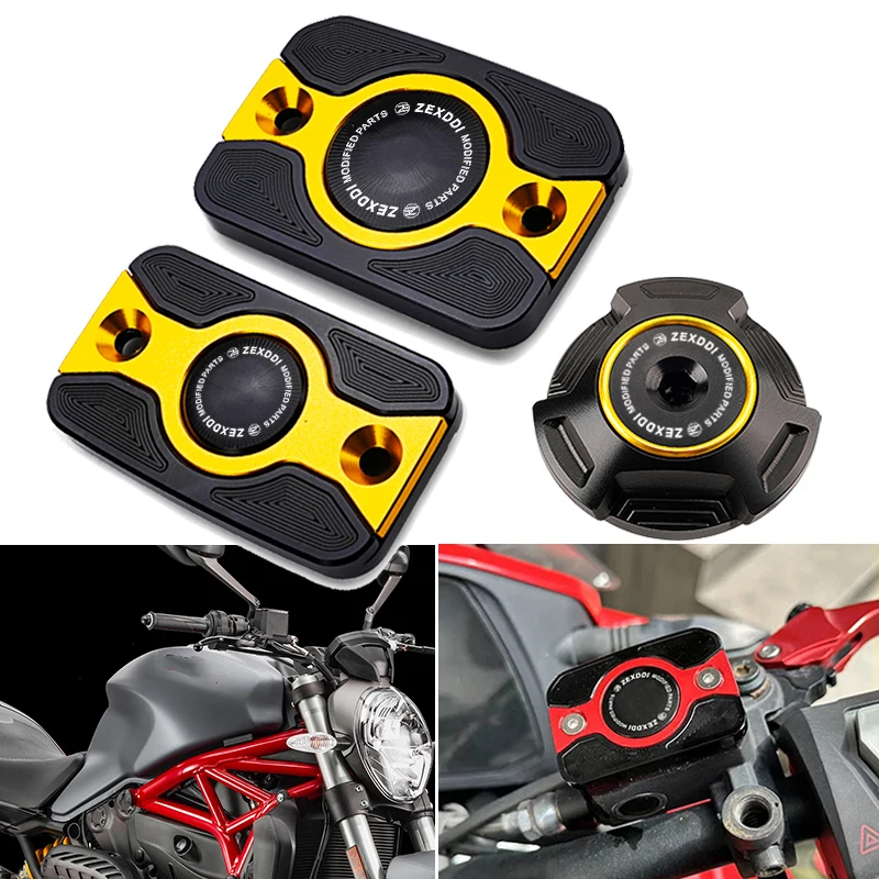 Für Ducati MONSTER 821 796 795 696 695 Scrambler 1100 800 797 Motorradzubehör Bremsflüssigkeitsbehälter-Deckel Öleinfülldeckel – Detail 1