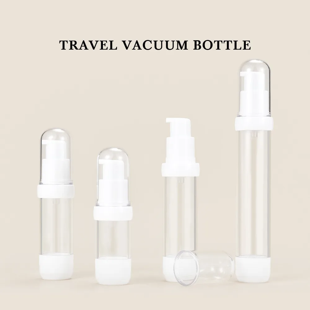 

100pcs 10ml 15ml 20ml 30ml Travel AS Vacuum Spray Lotion Eye Cream Refill Bottle Empty Portable Airless Pump Bottle Liquid Vials