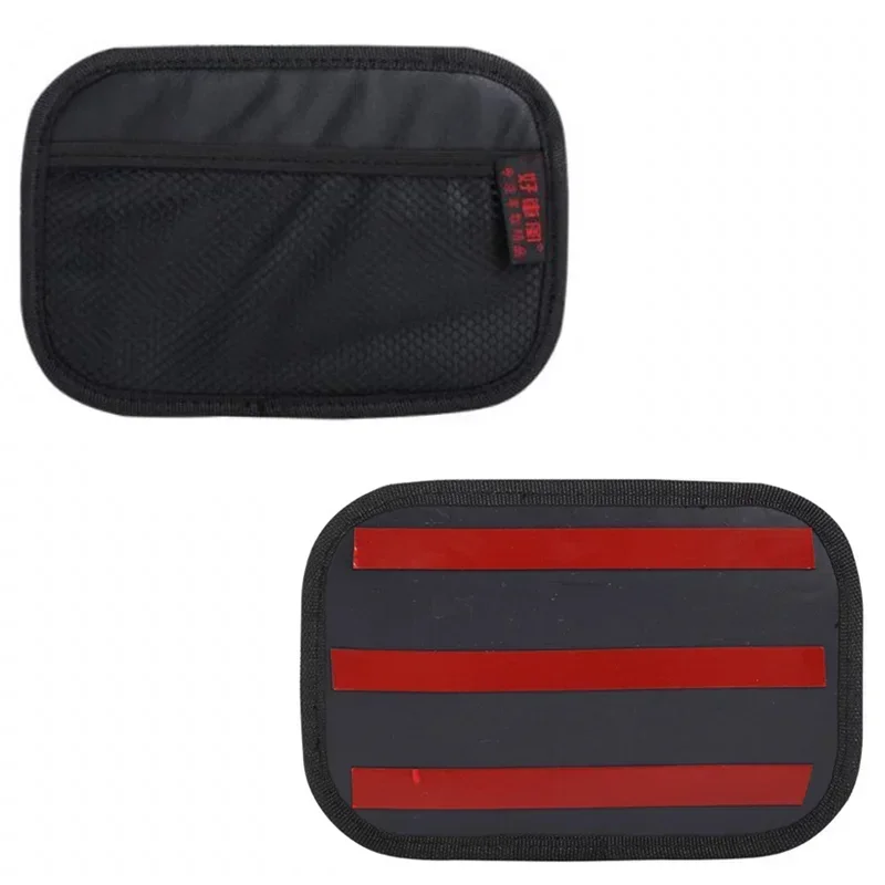 Bolsa de malla de cuero para coche, red de almacenamiento de tela Oxford, organizador Interior de coche, teléfonos, monedas, llaves, herramientas de