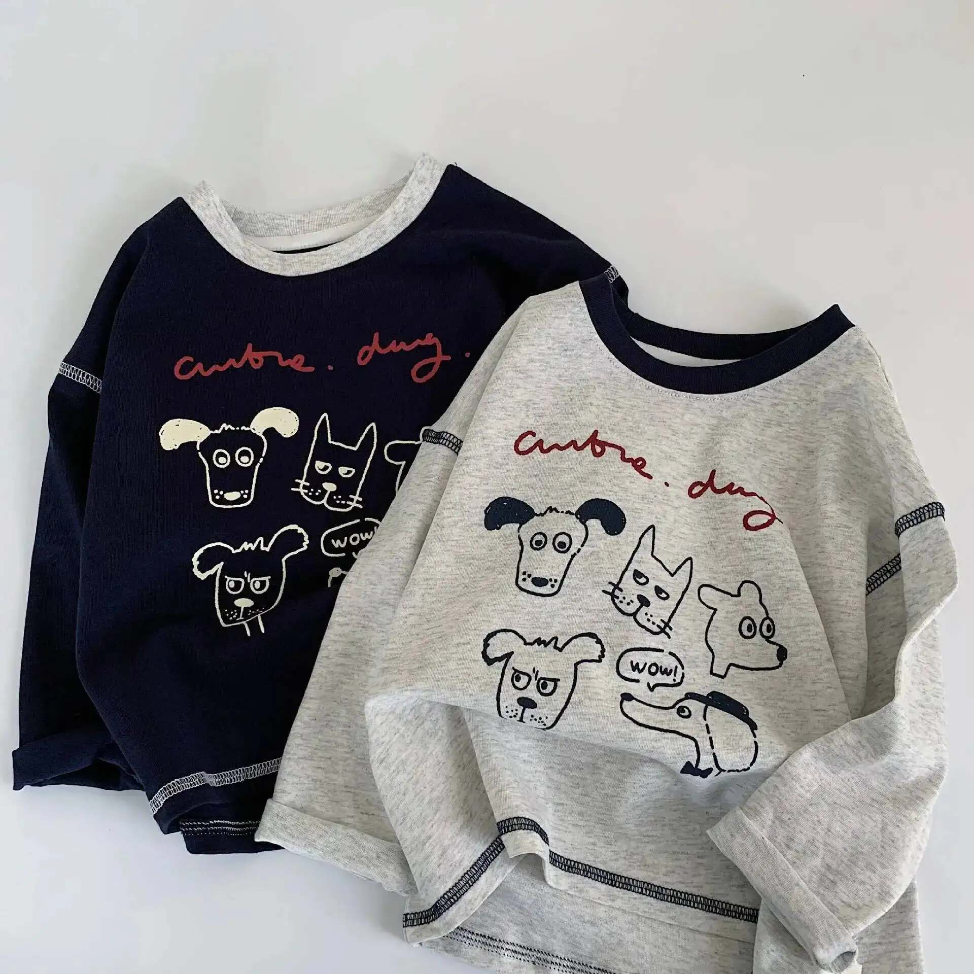 Frühling Herbst Kinder T-Shirts 2-10 Jahre Jungen Mädchen Baumwolle Cartoon Patchwork Langarm T-Shirts Kleinkind Oberteile Kinderkleidung – Detail 2