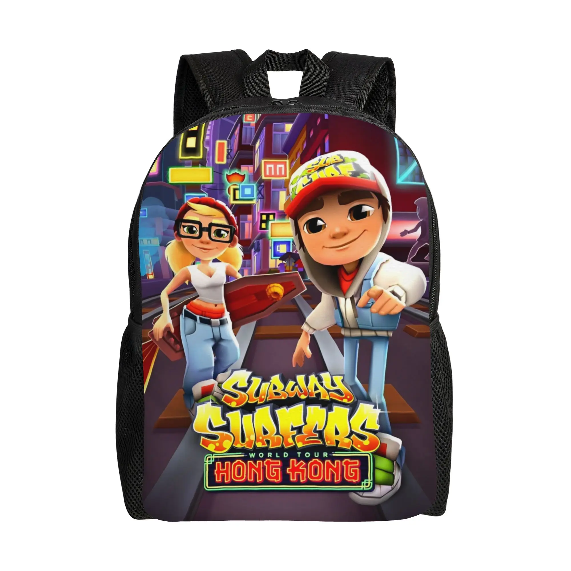 

Рюкзак Subway Surfers для мужчин и женщин, модный студенческий рюкзак для походов и путешествий, холщовые сумки для ноутбуков, спортивные сумки