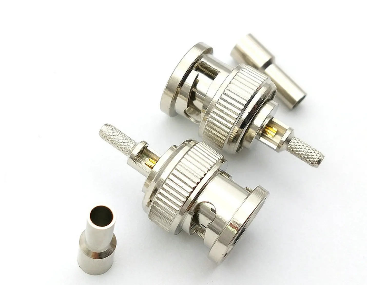 5pcs copper BNC Male Plug Window Crimp for RG174 RG316 RG179 Cable ADAPTER 50 Ohm