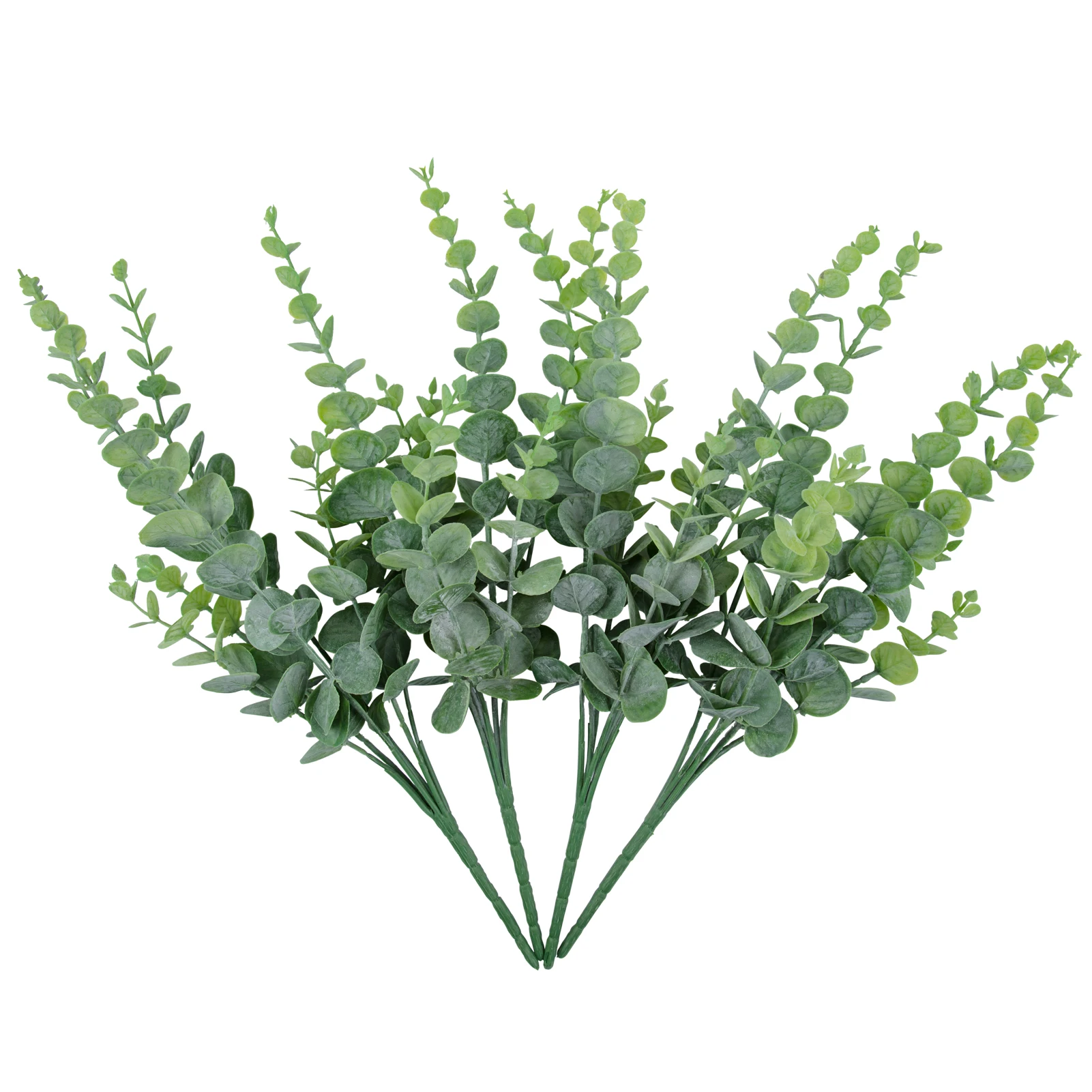 4pcs Artificial Eucalyptus Plant Simulation Green Leaves Branches For Wedding Garden Home Office Decoration