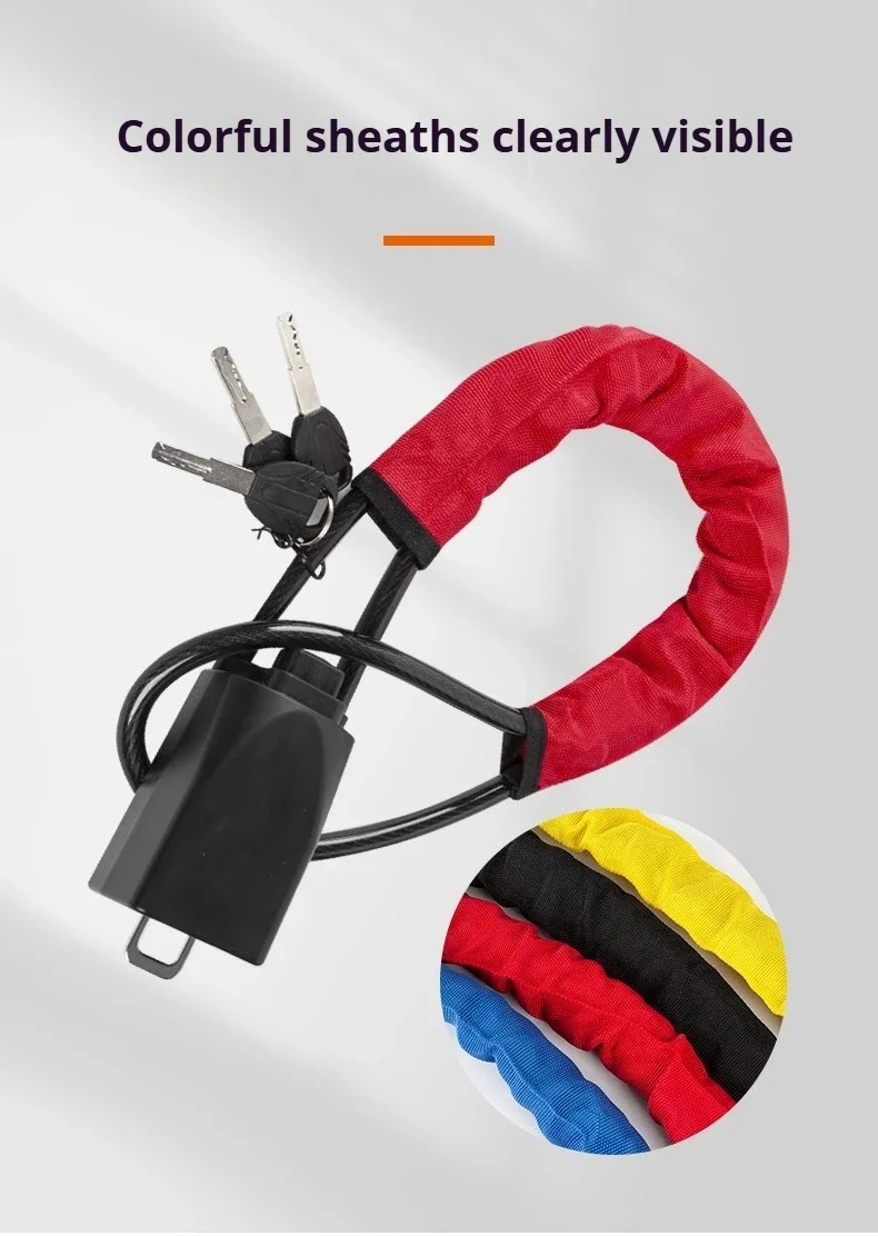 Car Steering Wheel Lock, Bold Cable Handlebar Lock, Car Seat Belt Buckle Lock Universal