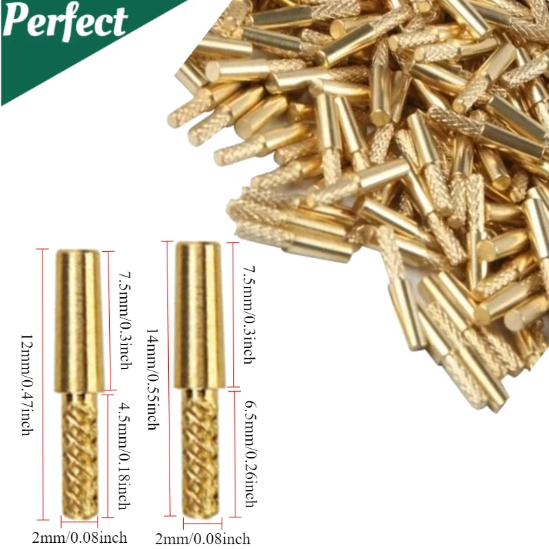 1000Pc/pack Dental Laboratory Solid Plate Nail Brass Nail PinUsed with Pindex 12mm14mm Carbide Drill for Pin Dental Lab Material