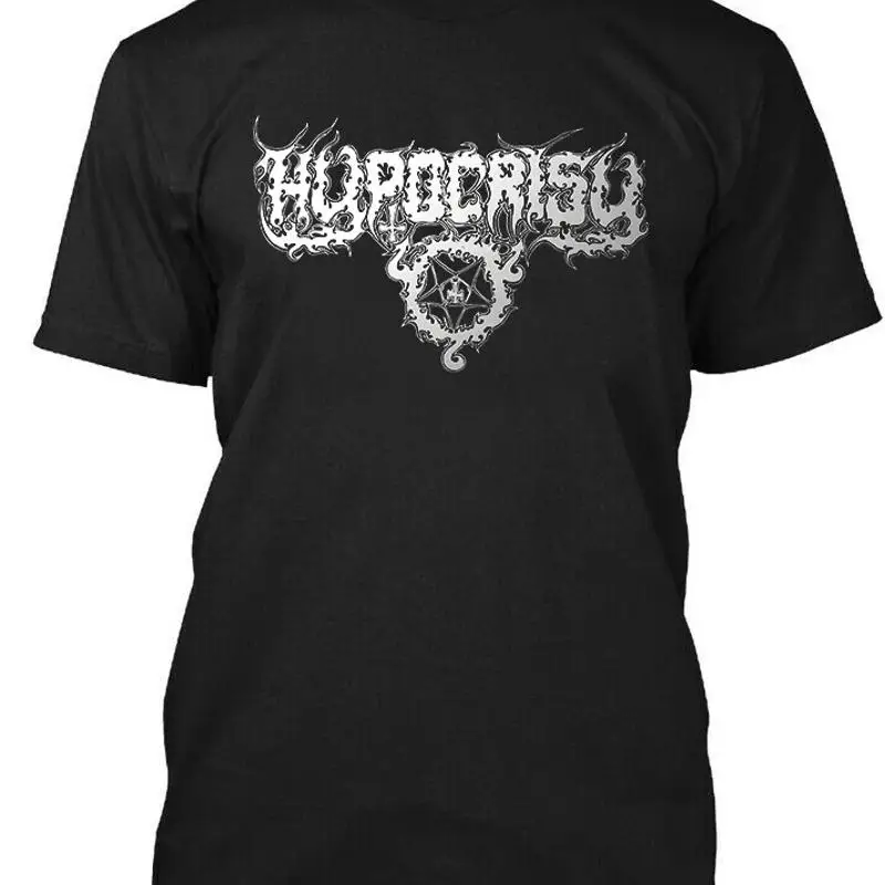 Футболка с изящным логотипом и графическим изображением пятиугольника Hypocrisy Osculum Obscenum