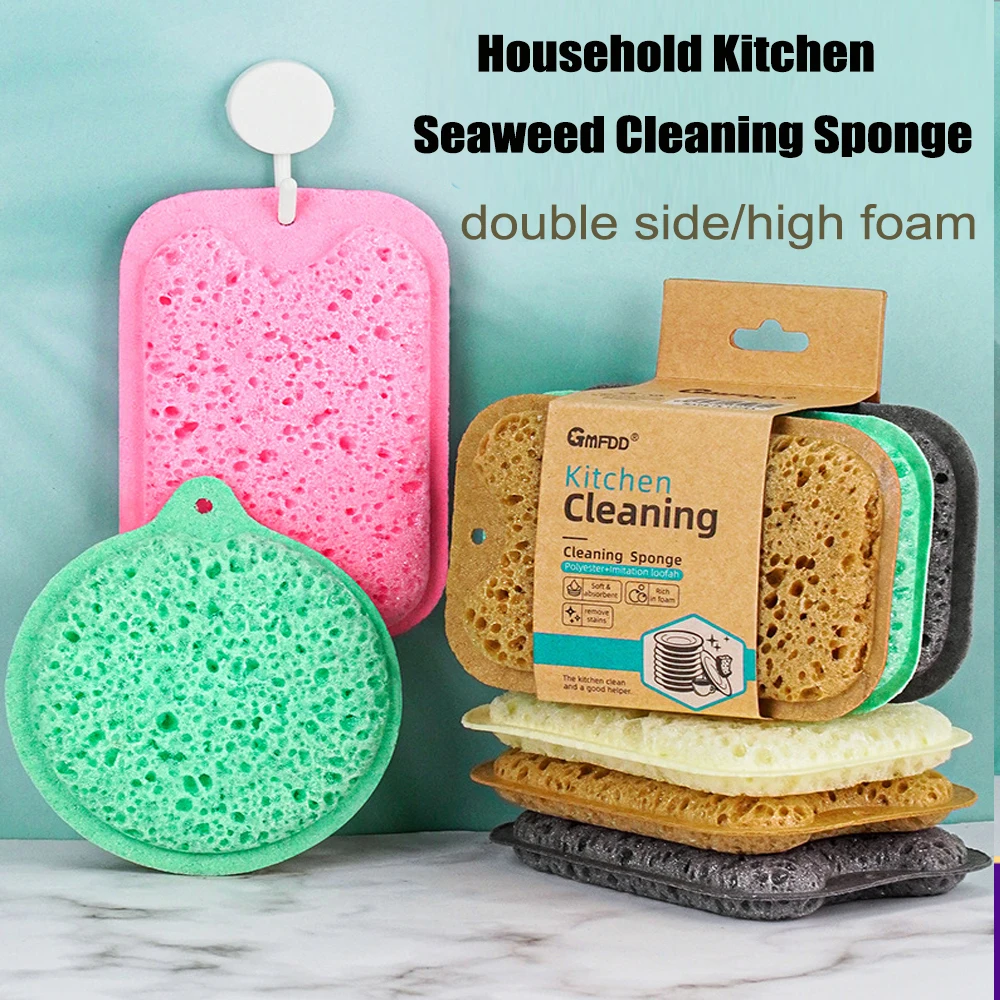 Honeycomb Dishwashing Sponge Porous Cleaning Cloth Household Dishwashing Towel Kitchen Bathroom Toilet High Foam Washing Tools