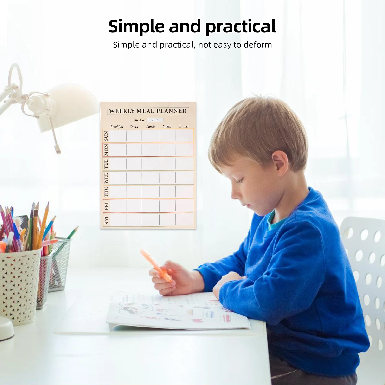 Weekly Plan Whiteboard Stickers Erasable Menu Planner Dry Erase Meal Dinner Kitchen