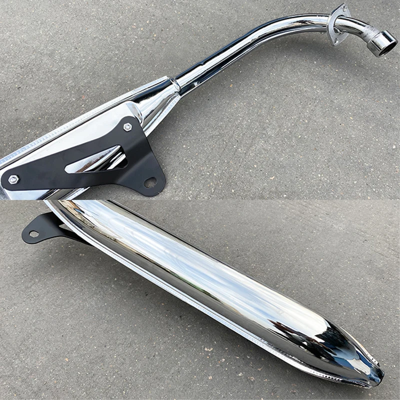 Motorcycle Exhaust Pipe for Honda Jialing Lifan Dayang Loncin Dayun for C70 JH70 LF70 Super Cub70 Monkey-70cc Motorbike Muffler