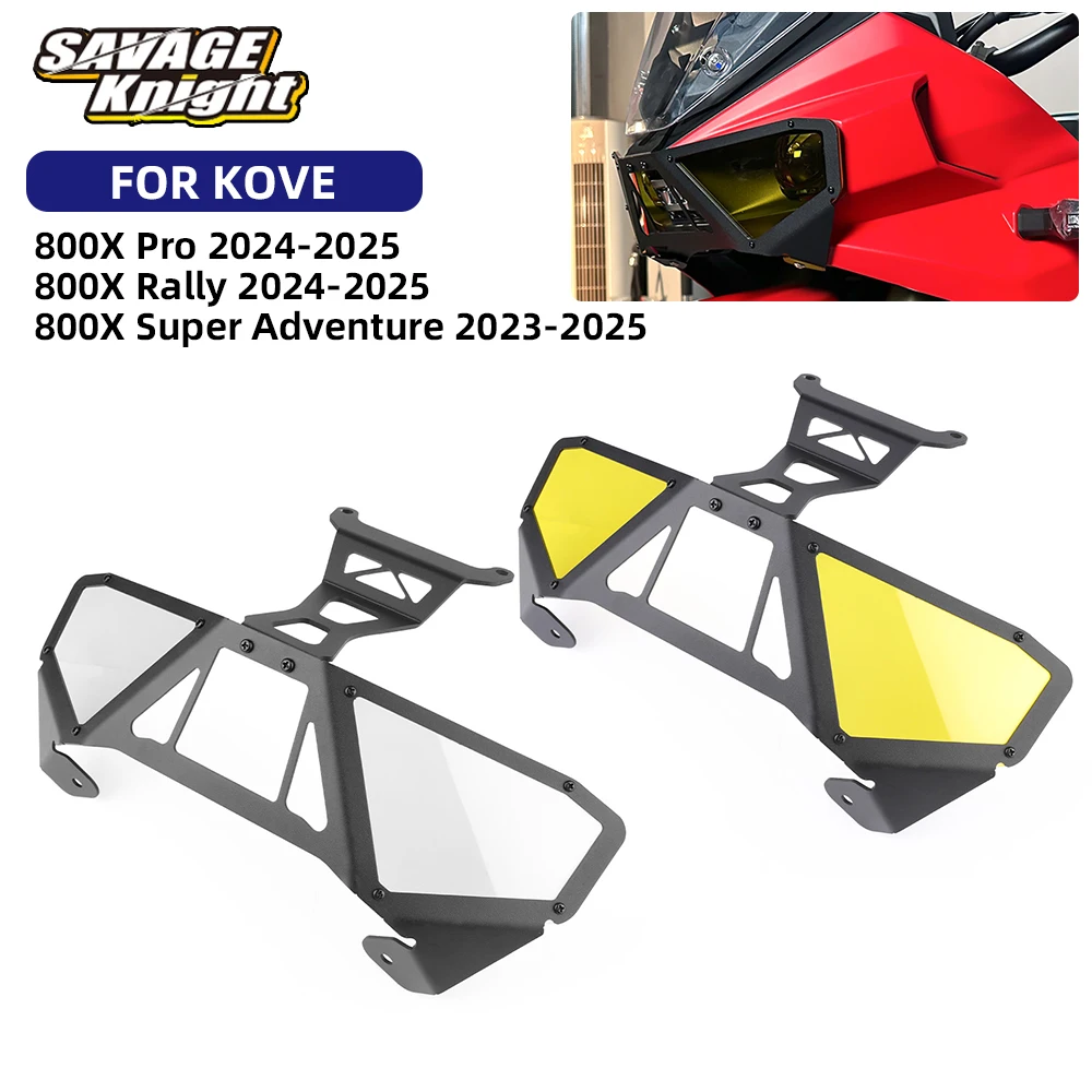 For KOVE 800X Rally Headlight Cover Protector Head Light Lamp Lens Guards Fit Colove 800X KY800X Pro Super Adventure 2023-2025