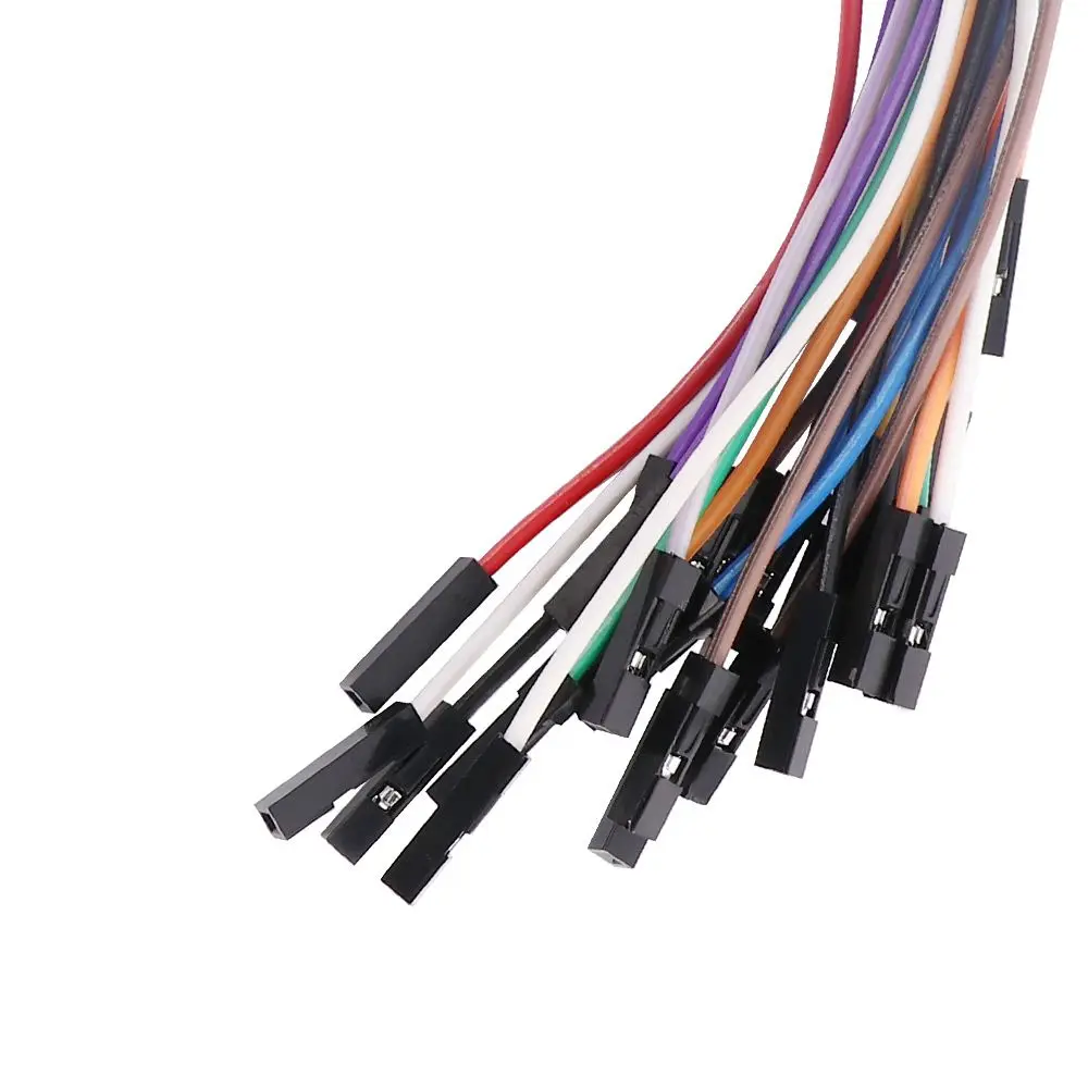 Female To Female 30 Pcs 20cm 2.54mm DIY Breadboard Dupont Cable Jumper Wire Connector