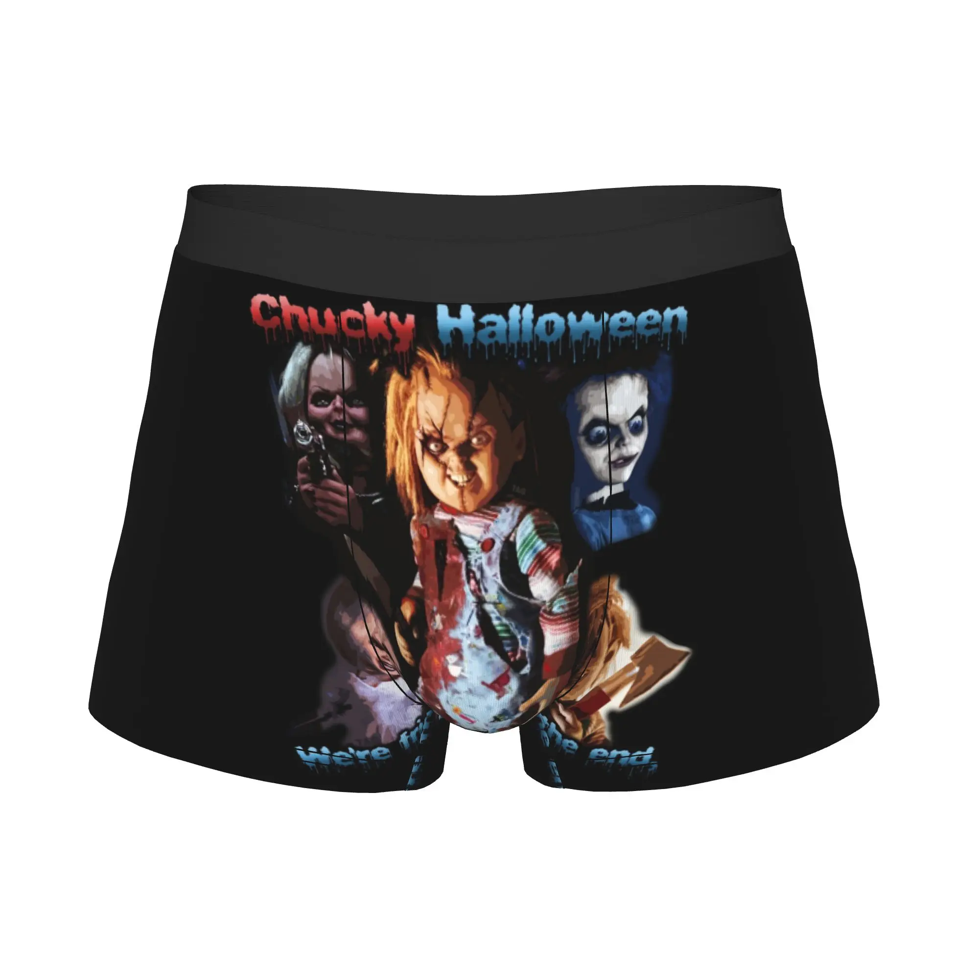 Chucky Doll Halloween Underwear Men Printed Child's Play  Horror Movie Boxer Shorts Panties Briefs Soft Underpants