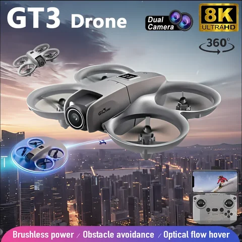 새로운 미니 GT3 드론 – GPS 8K 전문 HD 180° 듀얼 카메라, WIFI, 브러시리스 모터, 장애물 회피 기능과 접이식 디자인의 FPV 쿼드콥터 장난감 새로운 미니 GT3 드론 – GPS 8K 전문 HD 180° 듀얼 카메라, WIFI, 브러시리스 모터, 장애물 회피 기능과 접이식 디자인의 FPV 쿼드콥터 장난감