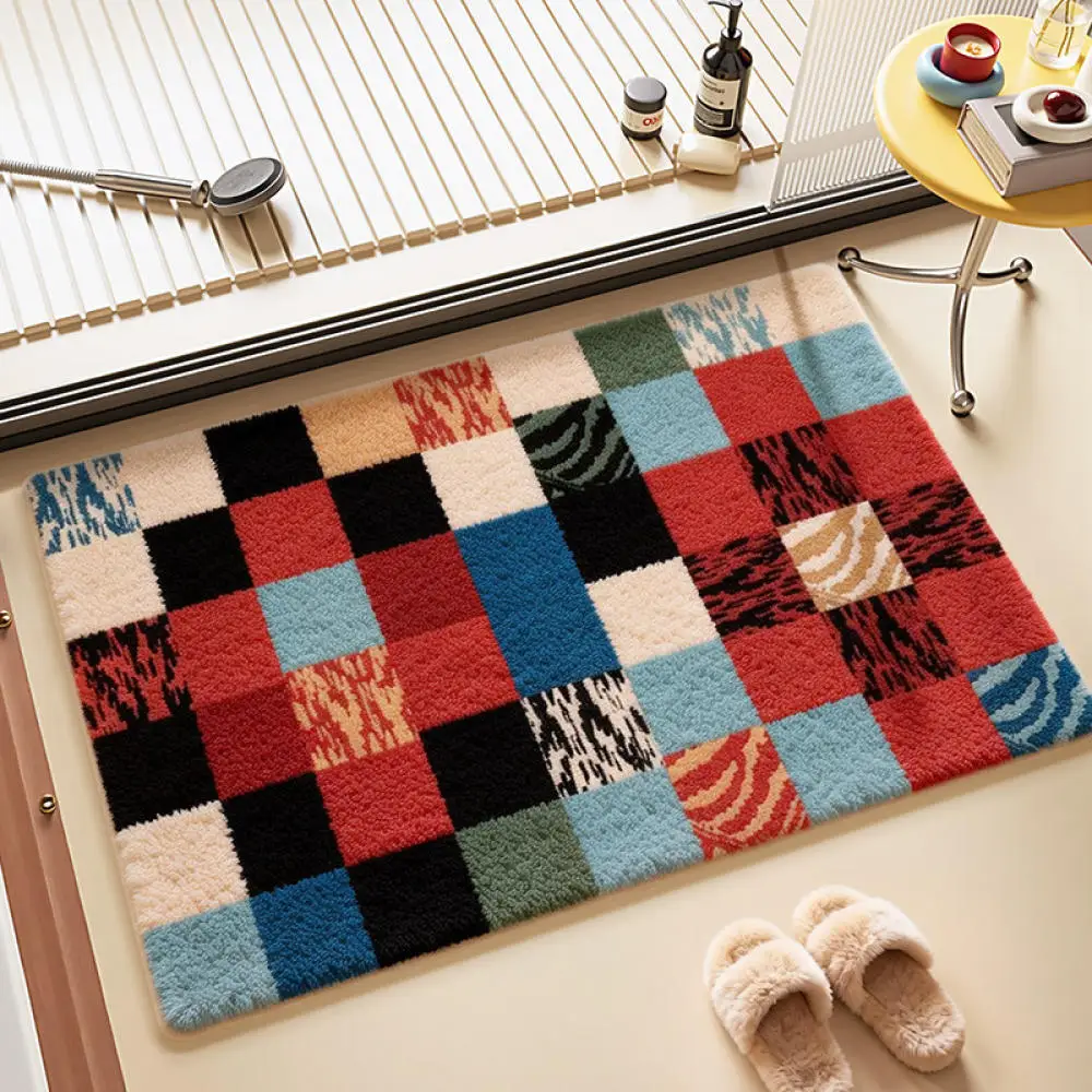 Absorbent Bathroom Rug Vintage Aesthetic Floor Mat For Feitao Shower Doorway Non Slip Carpet Quick Dry Washable Home Decor