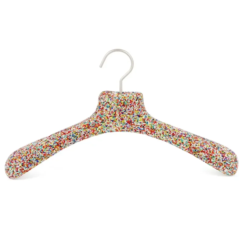 Luxury Wide Shoulder Hanger with Inlaid Design for Evening Dresses Elegant Shining Clothes Rack Suitable for Wardrobe