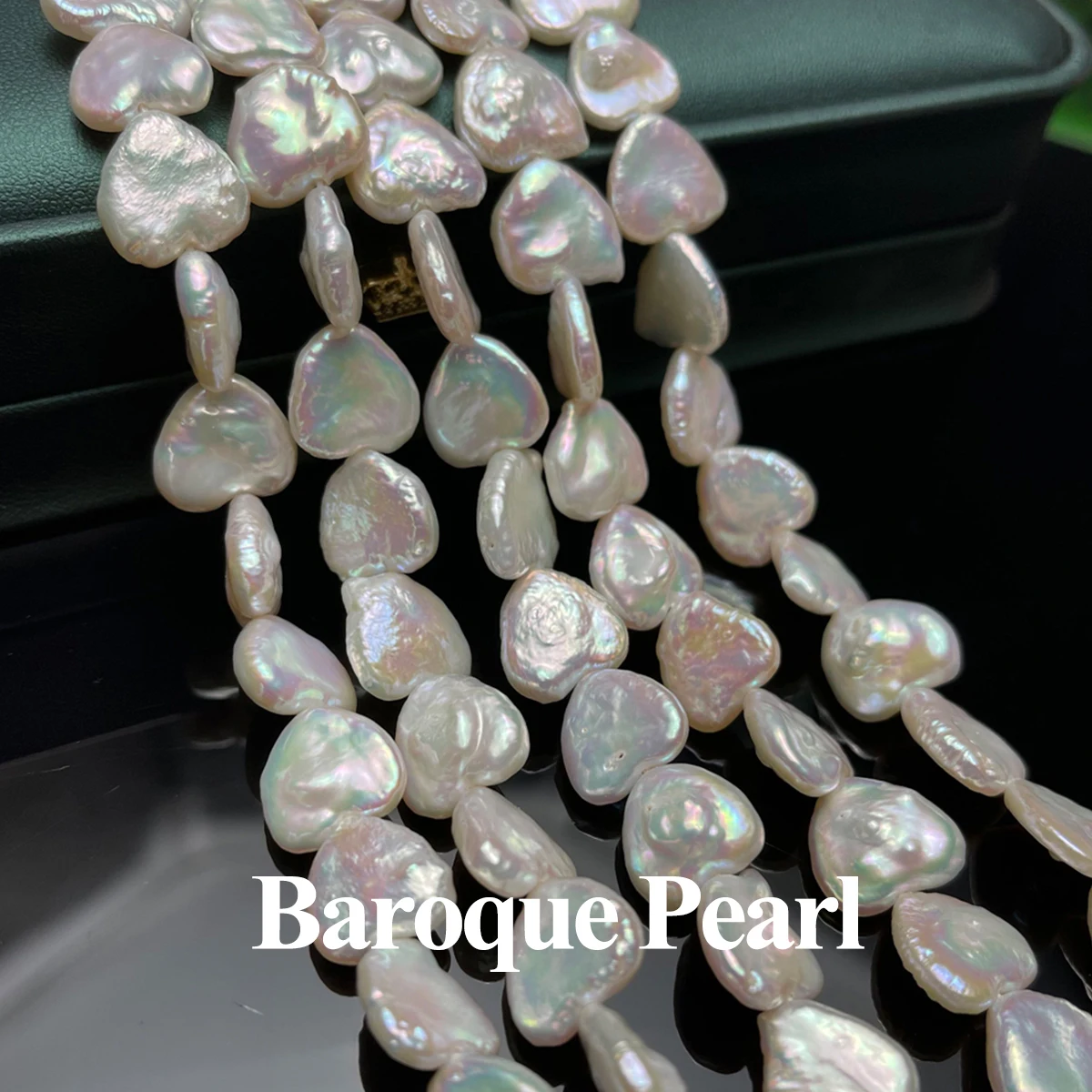 

36CM Natural Freshwater Baroque Pearl Beads Heart Pearl Loose Spacer Beaded for Making DIY Jewerly Necklace Bracelet 13x13mm