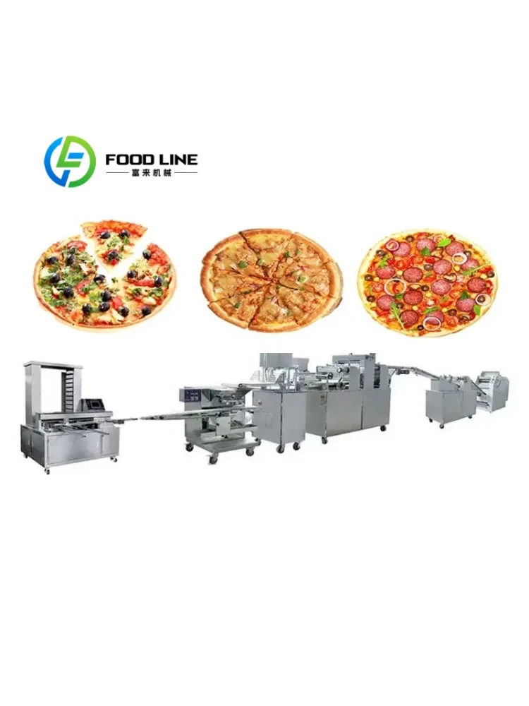 Multifunctional Pizza Production Line Automatic Dough Press Machine For Mozzarella Cheese Pizza Base