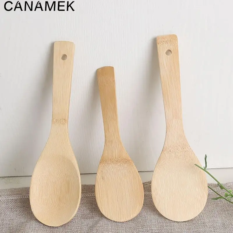 Bamboo Spoon Wooden Kitchen Spoon Bamboo Rice Spoon Rice Shovel Large Soup Spoon Service Kitchenware Tableware Rice Spoon
